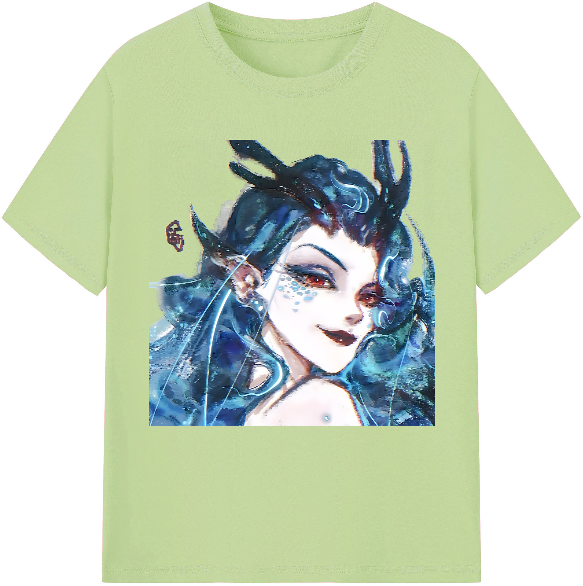 （画像用） Ne Zha 2 ナタ 魔童の大暴れ 綿100％半袖Tシャツ（フロントプリント）